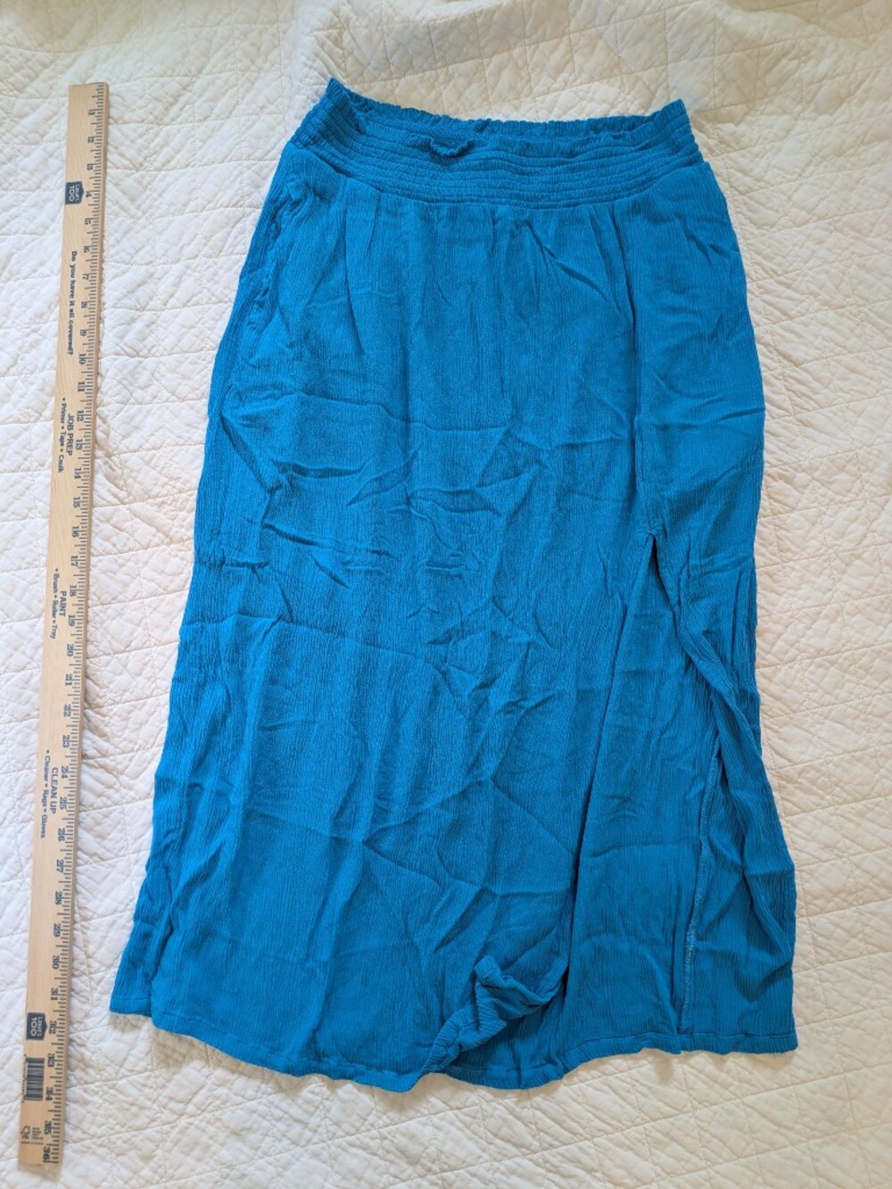 Lucy & Yak Poppy Skirt - Blue Women's Maxi Skirt With Slit